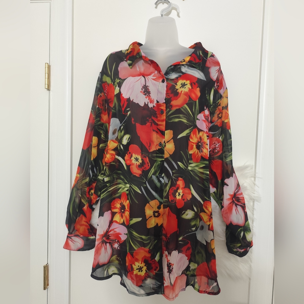 SUSAN GRAVER Floral  Size 3X